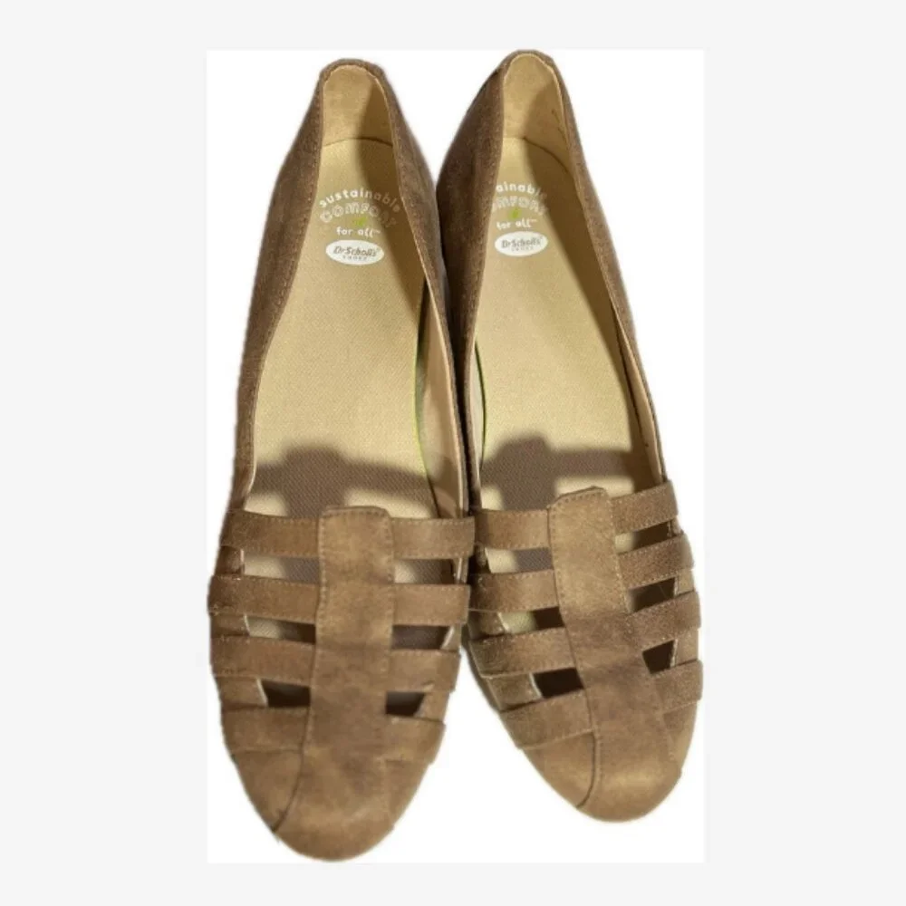 Dr. Scholls Wedge Shoes Pumps Slip On Heels Women Size 11 M Brown/Tan 2